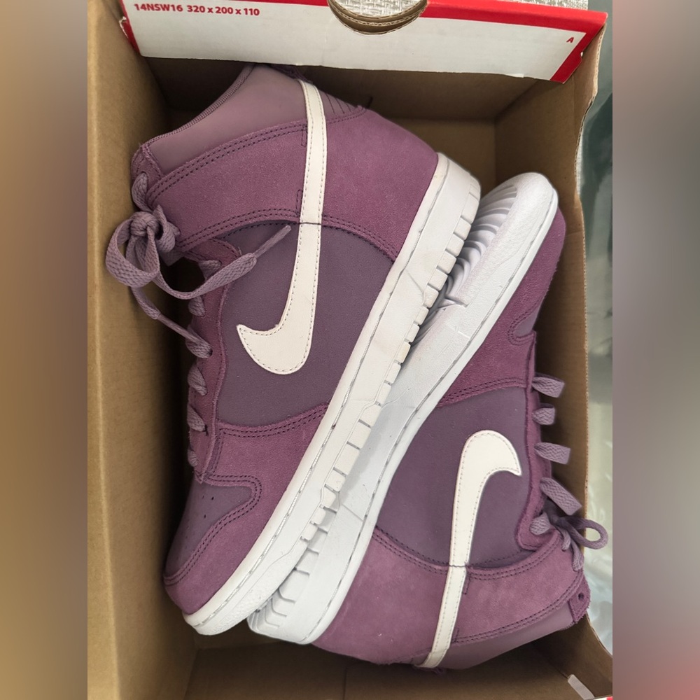 Nike Dunk High GS Violet Dust White Purple Suede 308319-500 Size 6.5Y /Women's 8